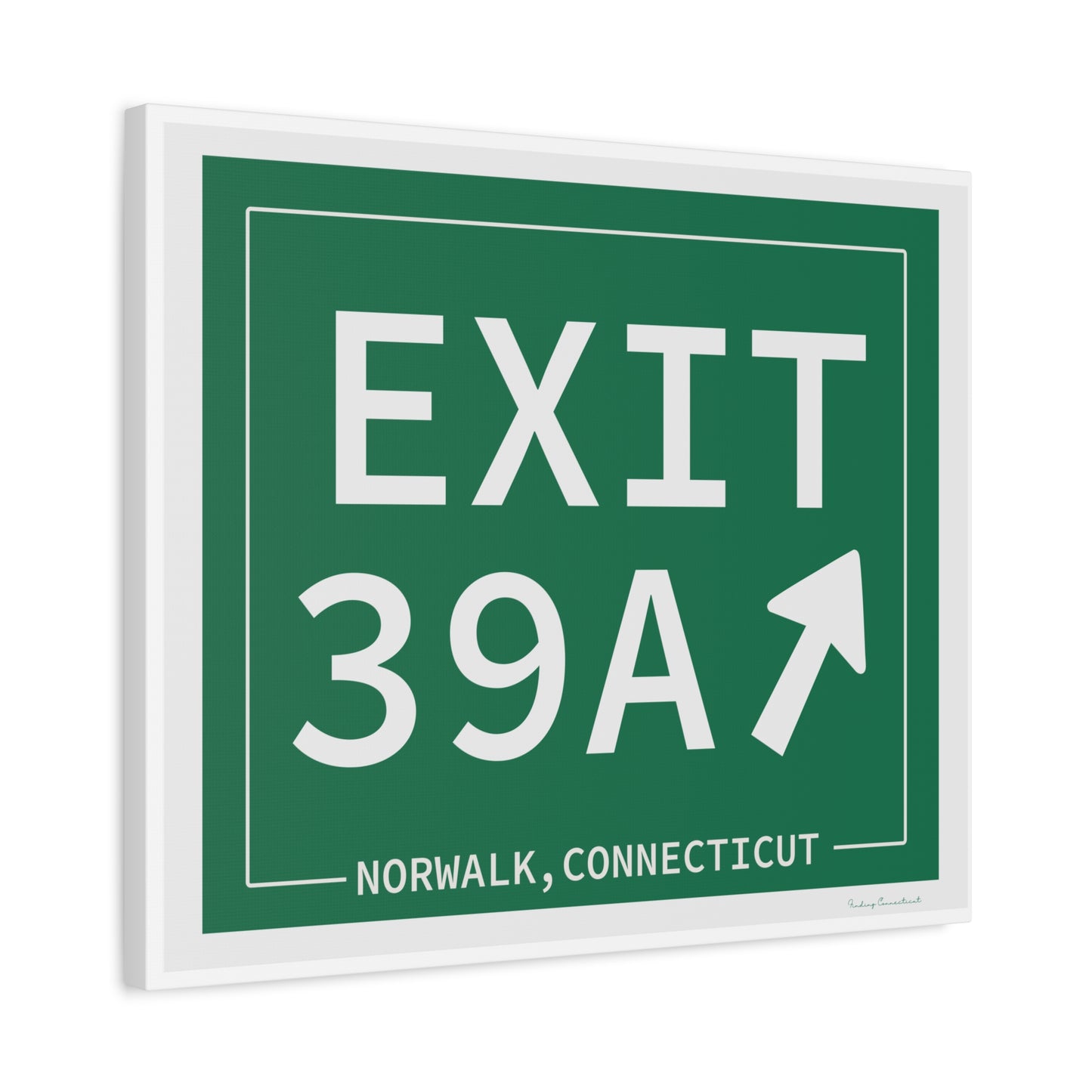Vintage Exit 39A Merritt Parkway Sign Matte Canvas, Stretched, 1.25"