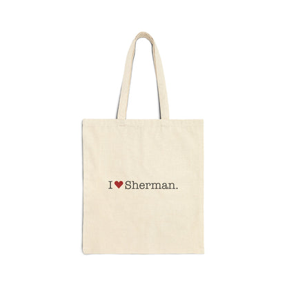 I Heart Sherman. Cotton Canvas Tote Bag
