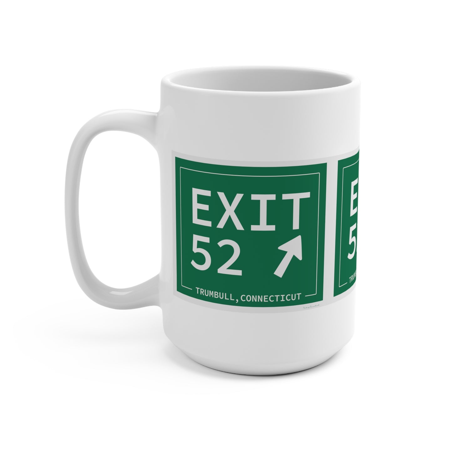 Vintage Exit 52  Merritt Parkway Sign Mug 15oz