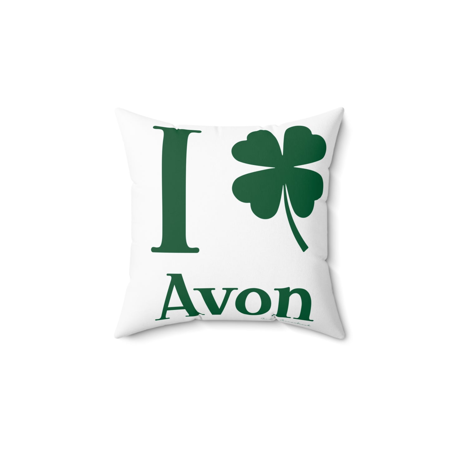 I Clover Avon Spun Polyester Square Pillow
