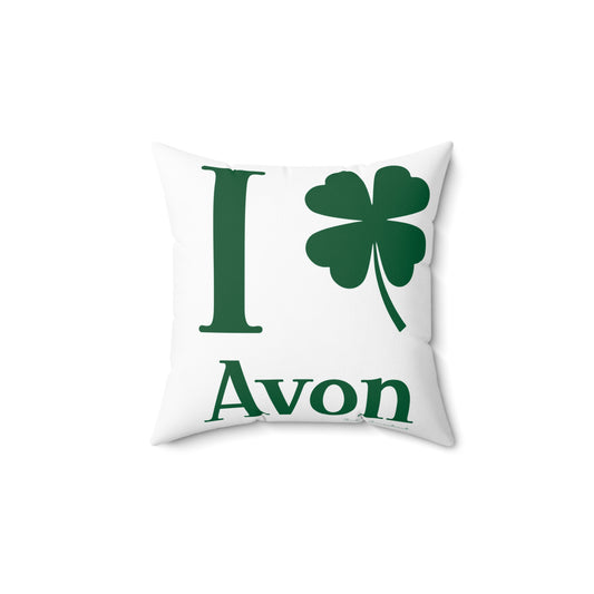 I Clover Avon Spun Polyester Square Pillow
