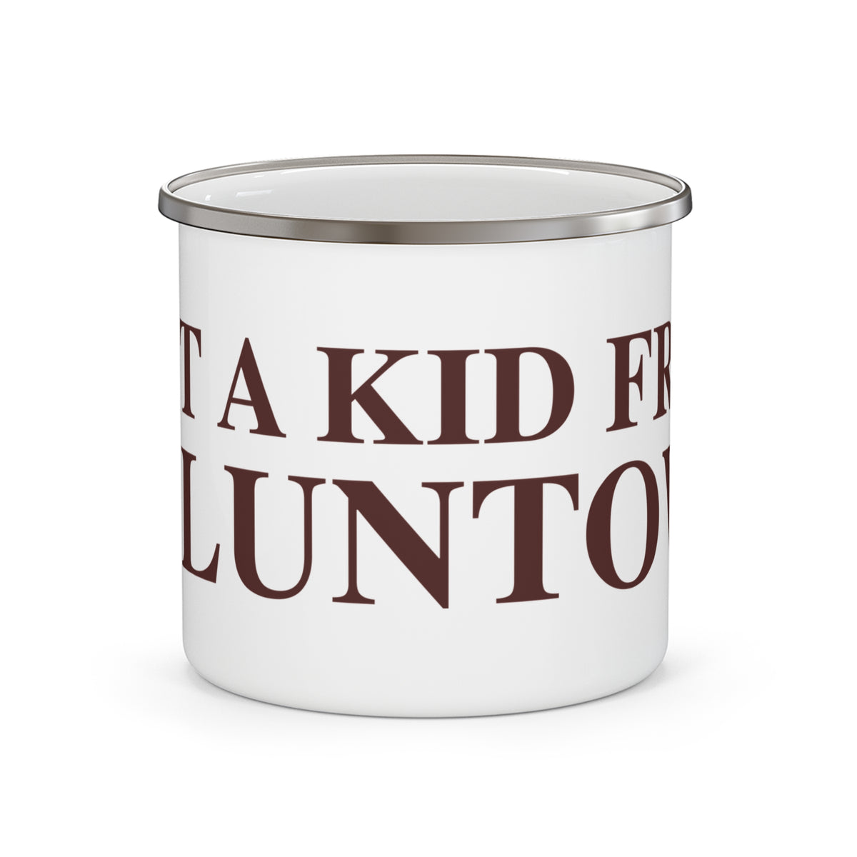Just a kid from Voluntown Enamel Camping Mug