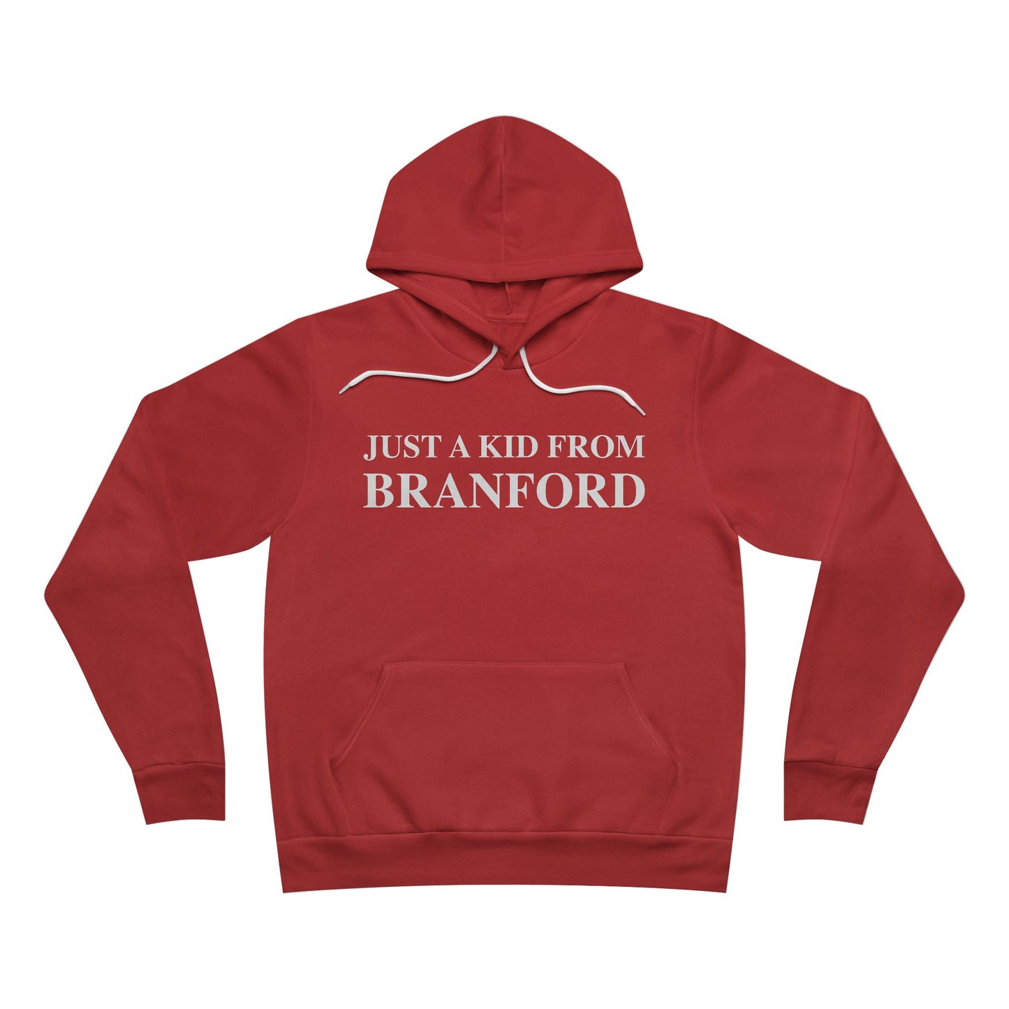 Just a kid from Branford Unisex Sponge Fleece Pullover Hoodie