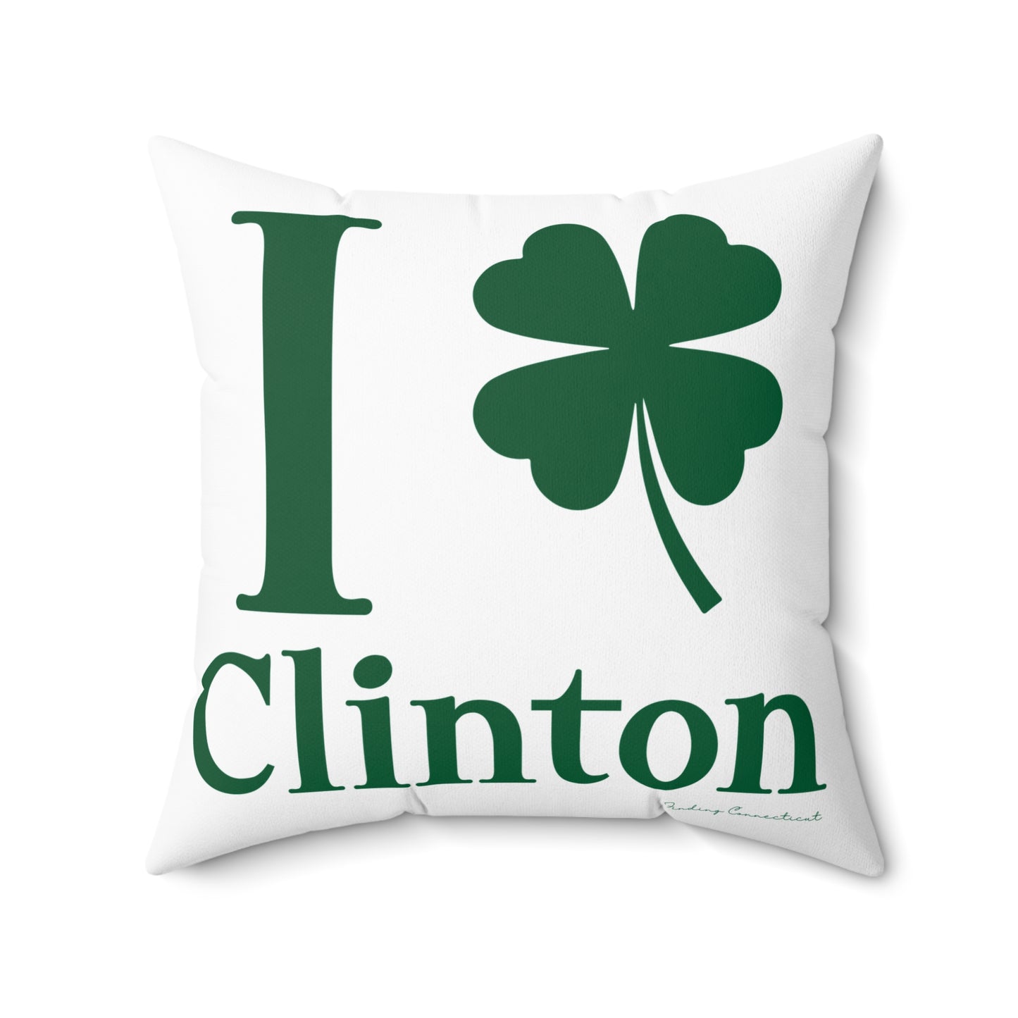 I Clover Clinton Spun Polyester Square Pillow