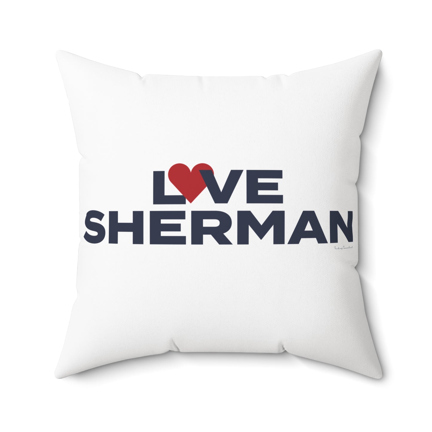 Love Sherman Spun Polyester Square Pillow