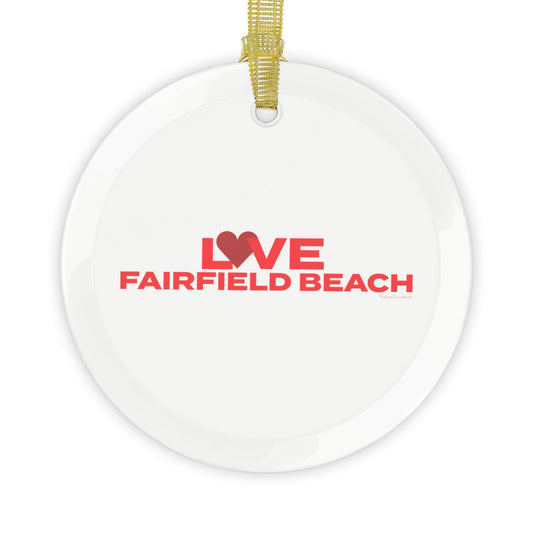 Love Fairfield Beach Glass Ornaments