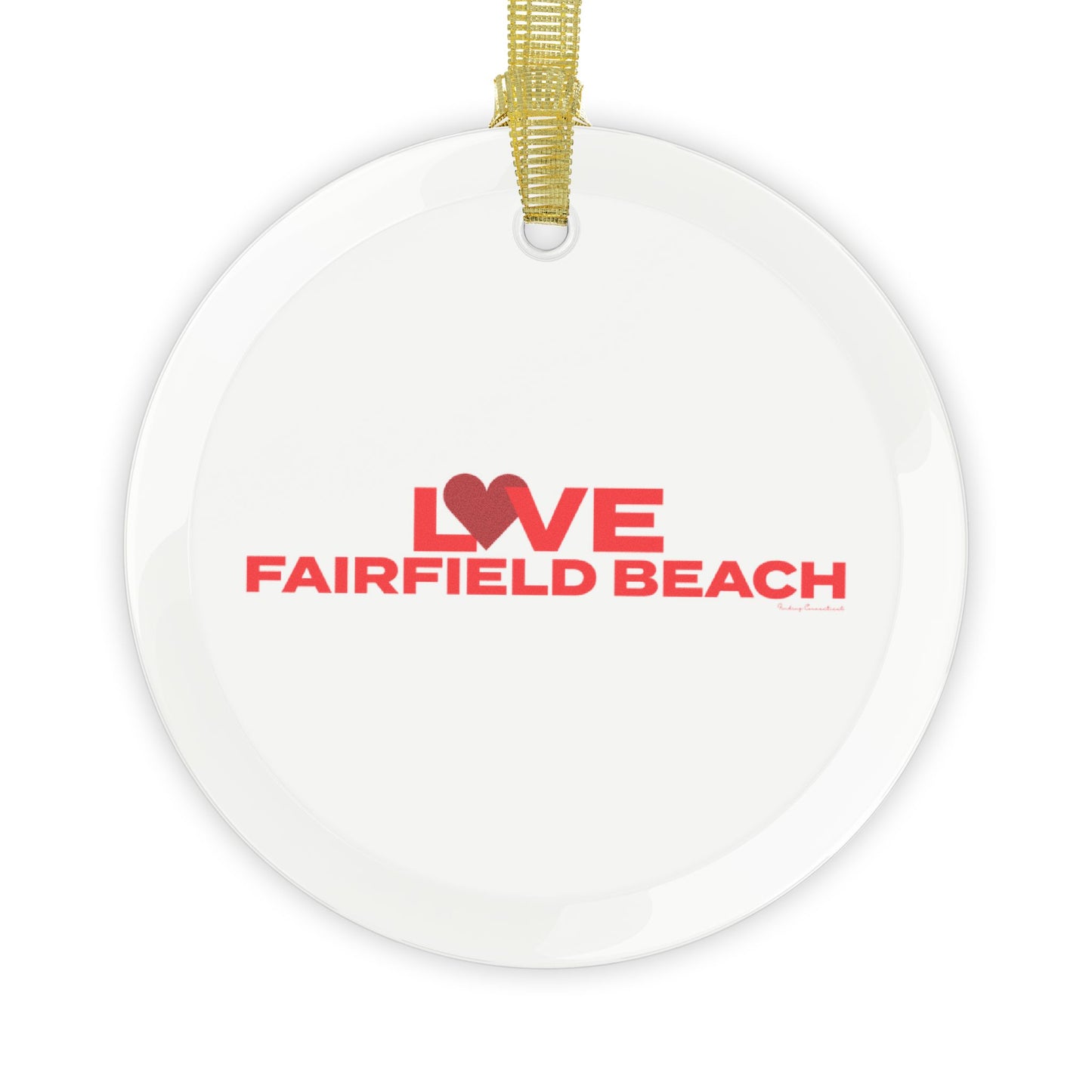Love Fairfield Beach Glass Ornaments