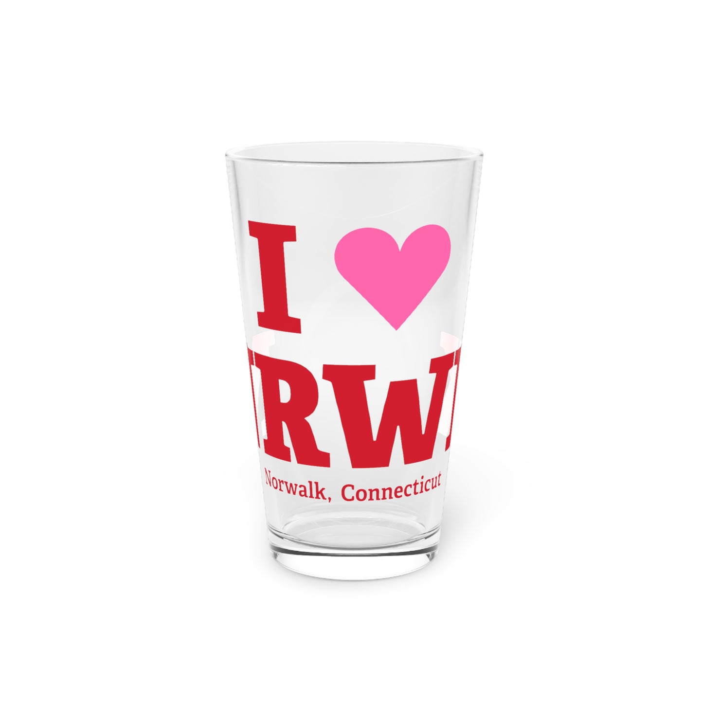 I Heart NRWK Pint Glass, 16oz