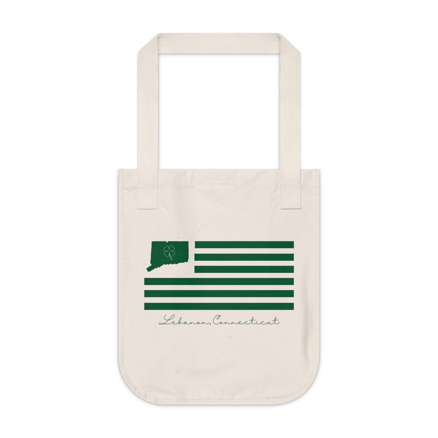Lebanon Connecticut St. Patrick’s Day Flag Organic Canvas Tote Bag