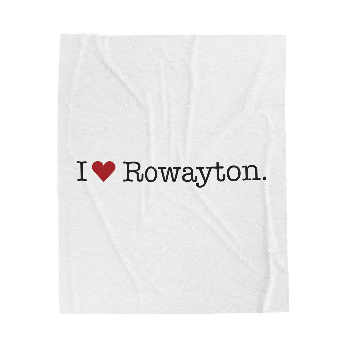 I Heart Rowayton. Velveteen Plush Blanket
