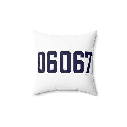 06067 Rocky Hill Connecticut Zip Code Polyester Square Pillow