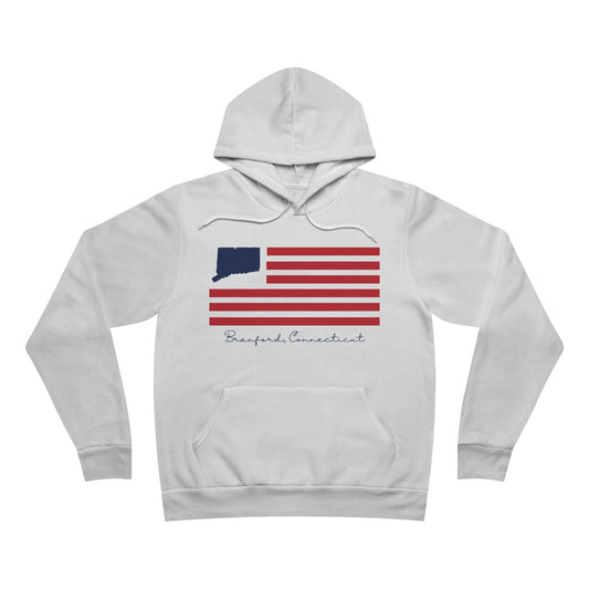 Branford Connecticut Flag Unisex Sponge Fleece Pullover Hoodie