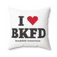 I Heart BKFD Spun Polyester Square Pillow