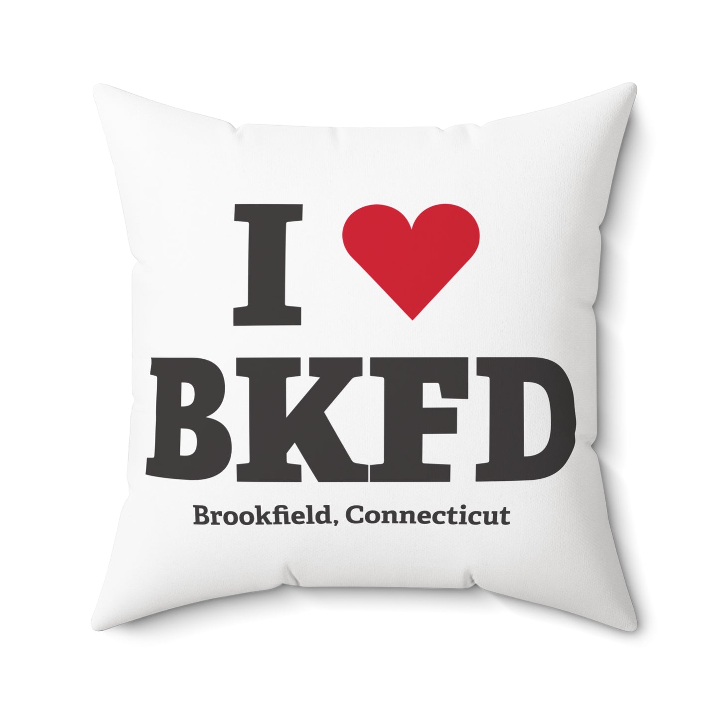 I Heart BKFD Spun Polyester Square Pillow
