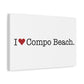 I Heart Compo Beach. Matte Canvas, Stretched, 1.25"