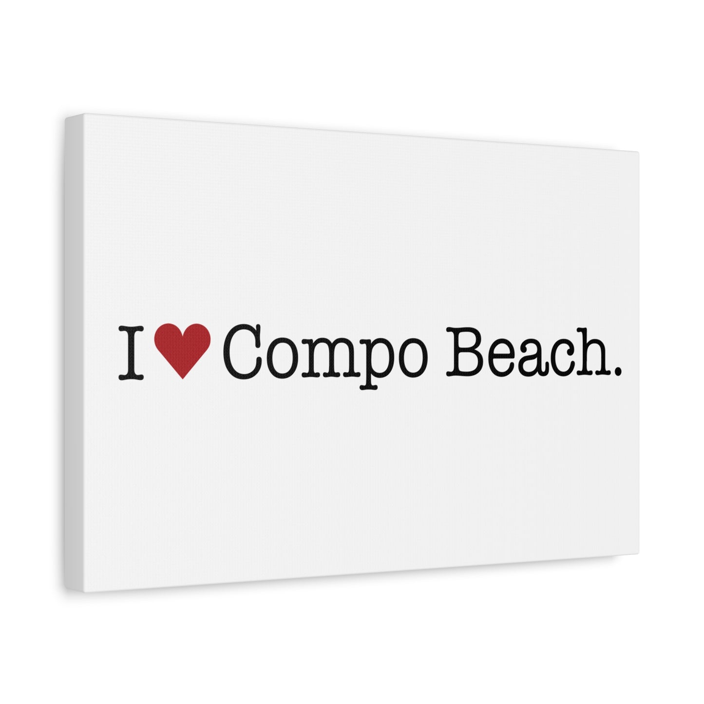 I Heart Compo Beach. Matte Canvas, Stretched, 1.25"