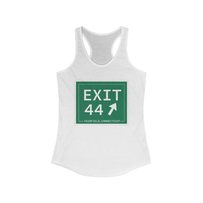Vintage Exit 44 Merritt Parkway Sign Women's Ideal Racerback Tank Top