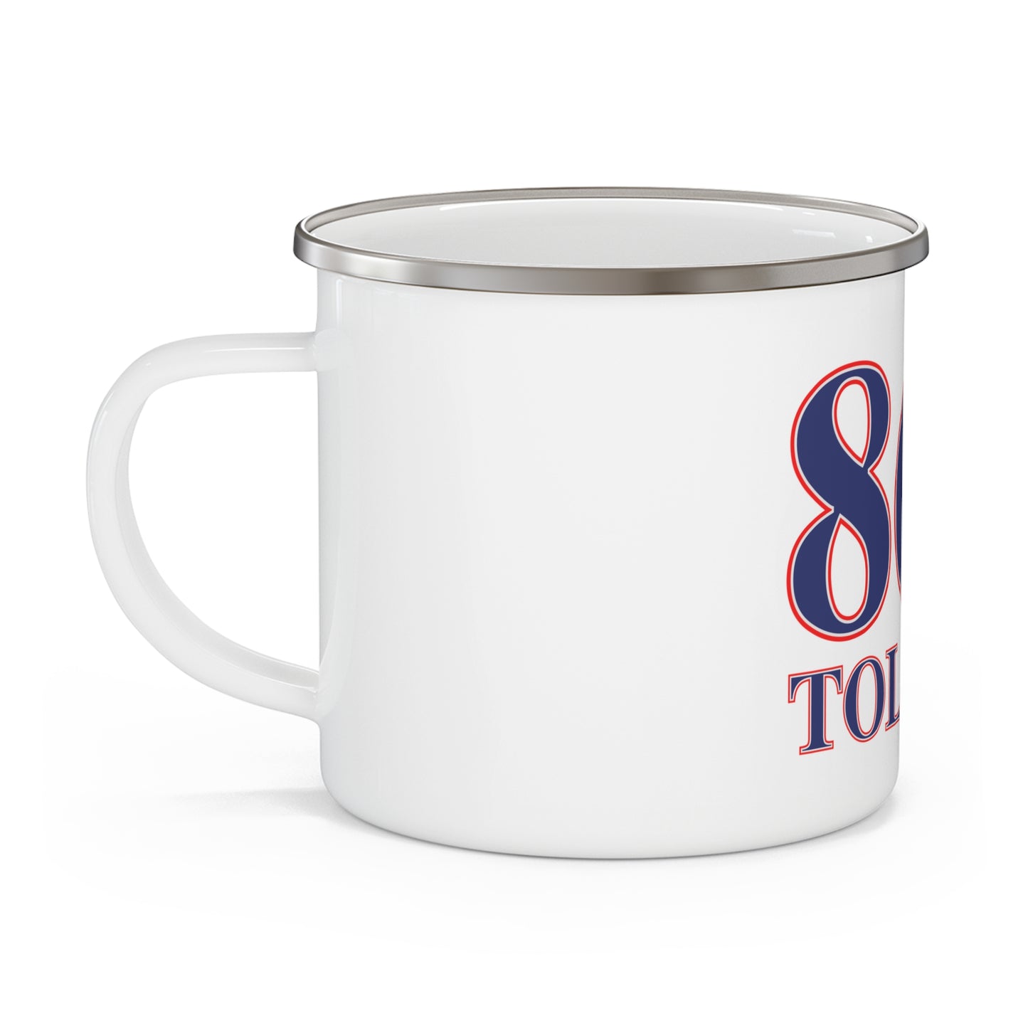860 Tolland Red, White & Blue Enamel Camping Mug