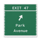 Vintage Merritt Parkway Exit 47 Sign Matte Canvas, Stretched, 1.25"