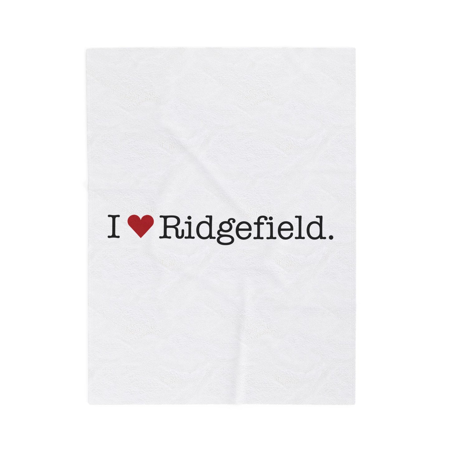 I Heart Ridgefield. Velveteen Plush Blanket