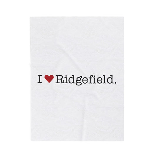 I Heart Ridgefield. Velveteen Plush Blanket