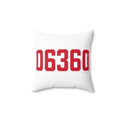 06360 Norwich Connecticut Zip Code Spun Polyester Square Pillow