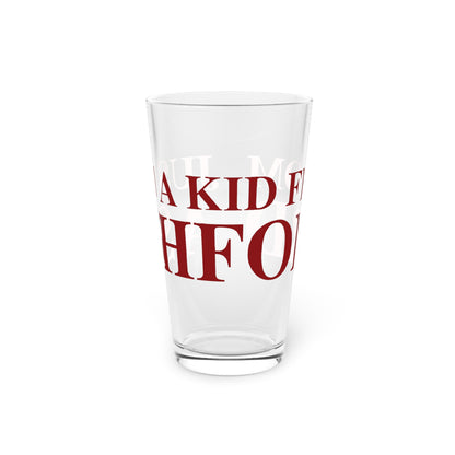 Just a kid from Ashford Pint Glass, 16oz