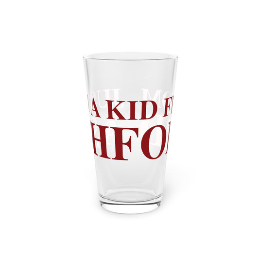Just a kid from Ashford Pint Glass, 16oz