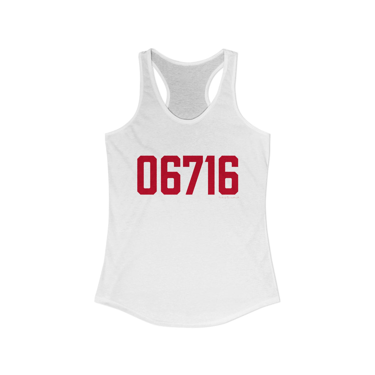 06716 Wolcott Connecticut Zip Code Women's Ideal Racerback Tank Top