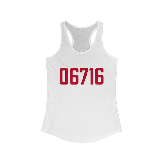 06716 Wolcott Connecticut Zip Code Women's Ideal Racerback Tank Top