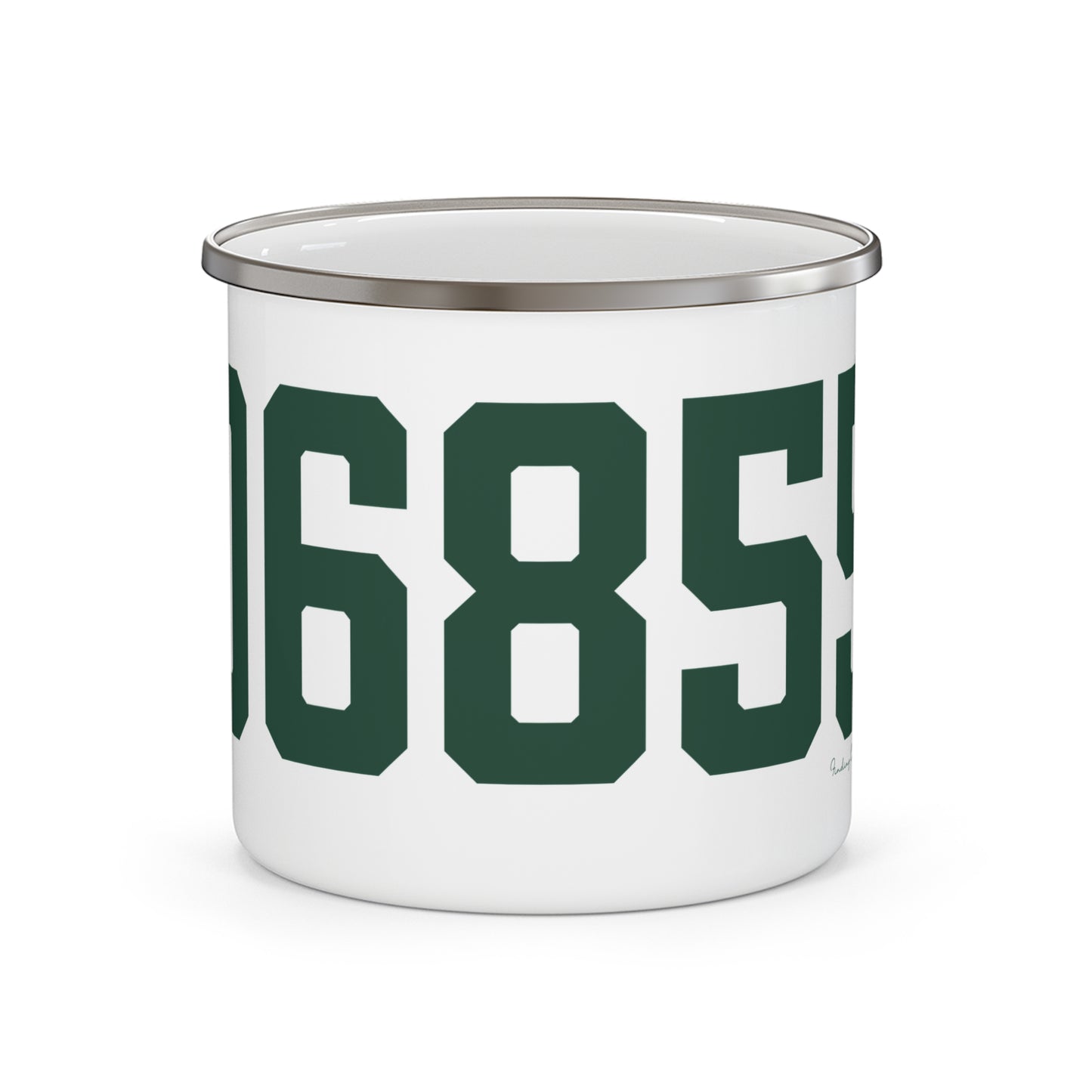 06855 Norwalk Connecticut Zip Code  Enamel Camping Mug