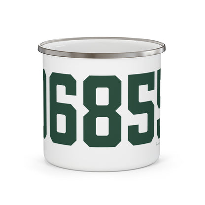 06855 Norwalk Connecticut Zip Code  Enamel Camping Mug