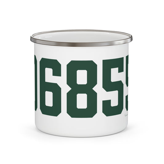 06855 Norwalk Connecticut Zip Code  Enamel Camping Mug