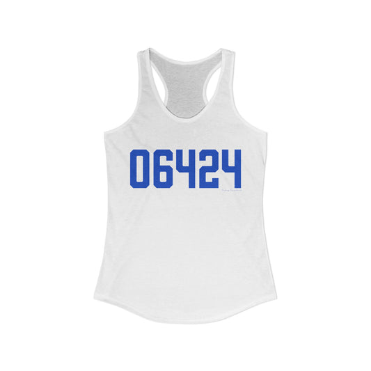 06464 East Hampton Connecticut Zip Code Women's Ideal Racerback Tank Top