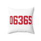 06365 Preston Connecticut Zip Code Spun Polyester Square Pillow