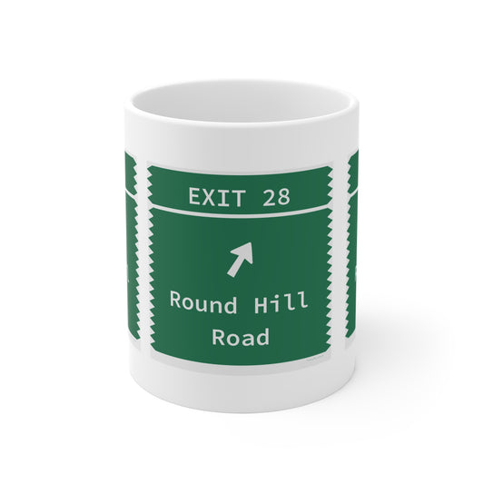 Vintage Merritt Parkway Exit 28 Sign Mug 11oz