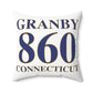 Granby 860 Connecticut Polyester Square Pillow