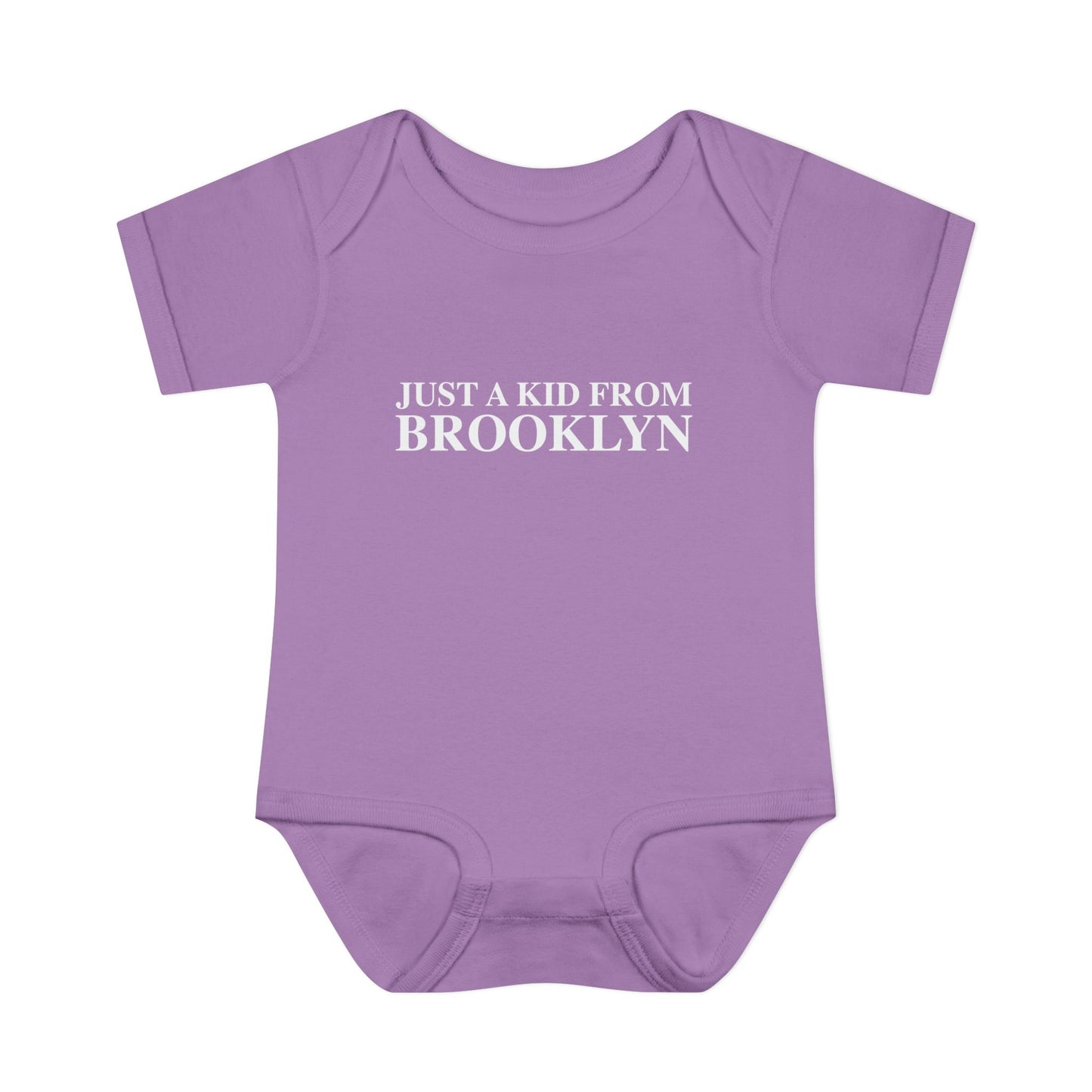 Just a kid from Brooklyn Infant Baby Rib Bodysuit