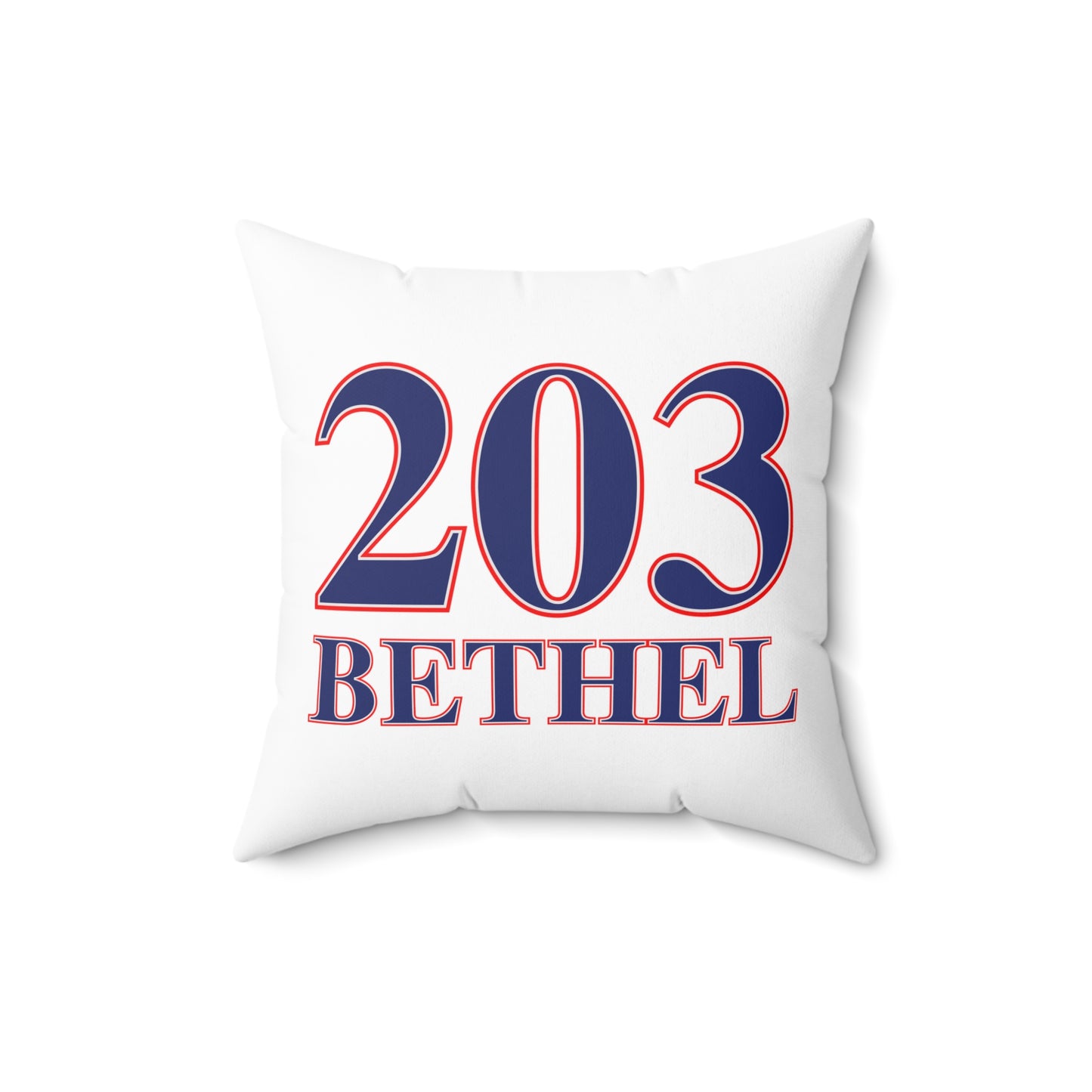203 Bethel Red White & Blue Spun Polyester Square Pillow