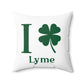I Clover Lyme Spun Polyester Square Pillow