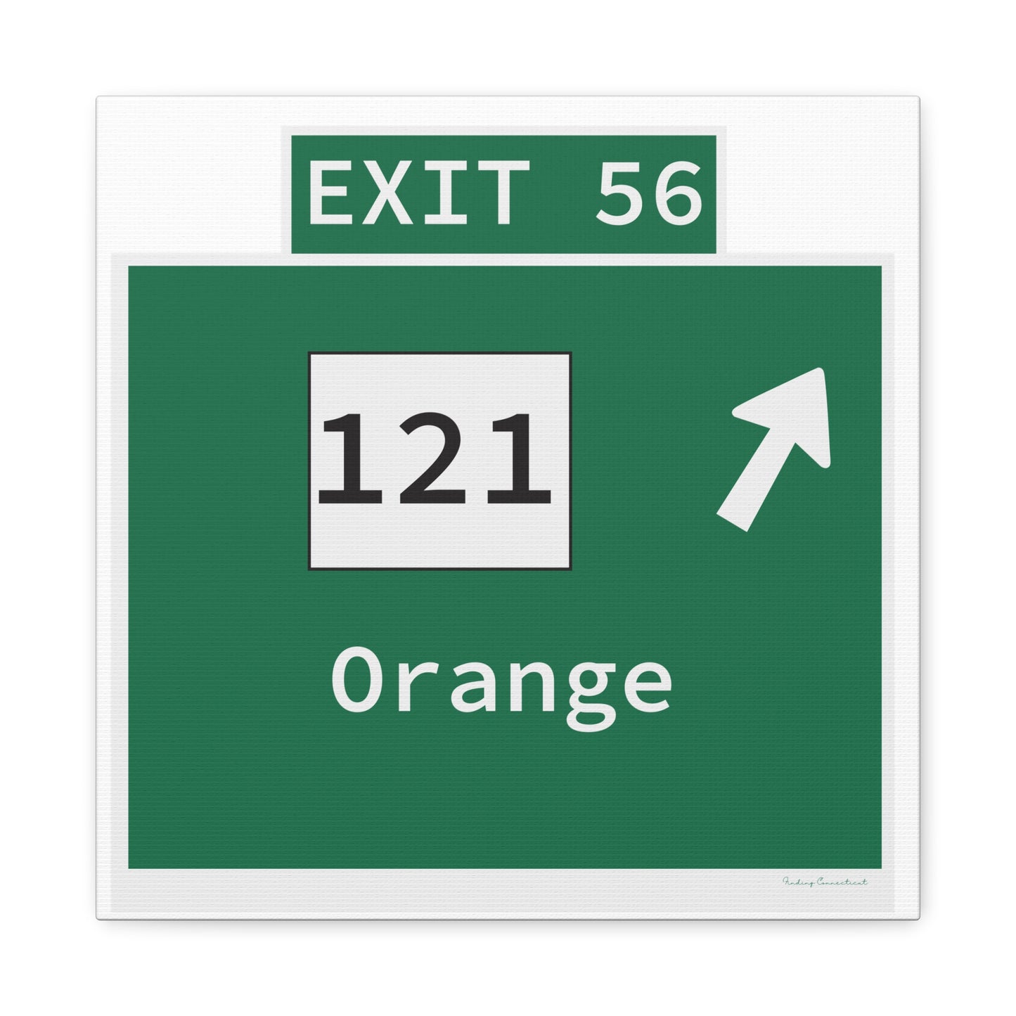 Vintage WCP Exit 56 Sign Matte Canvas, Stretched, 1.25"