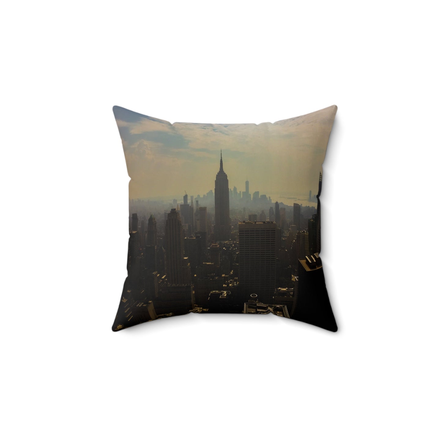 NYC Skyline Spun Polyester Square Pillow