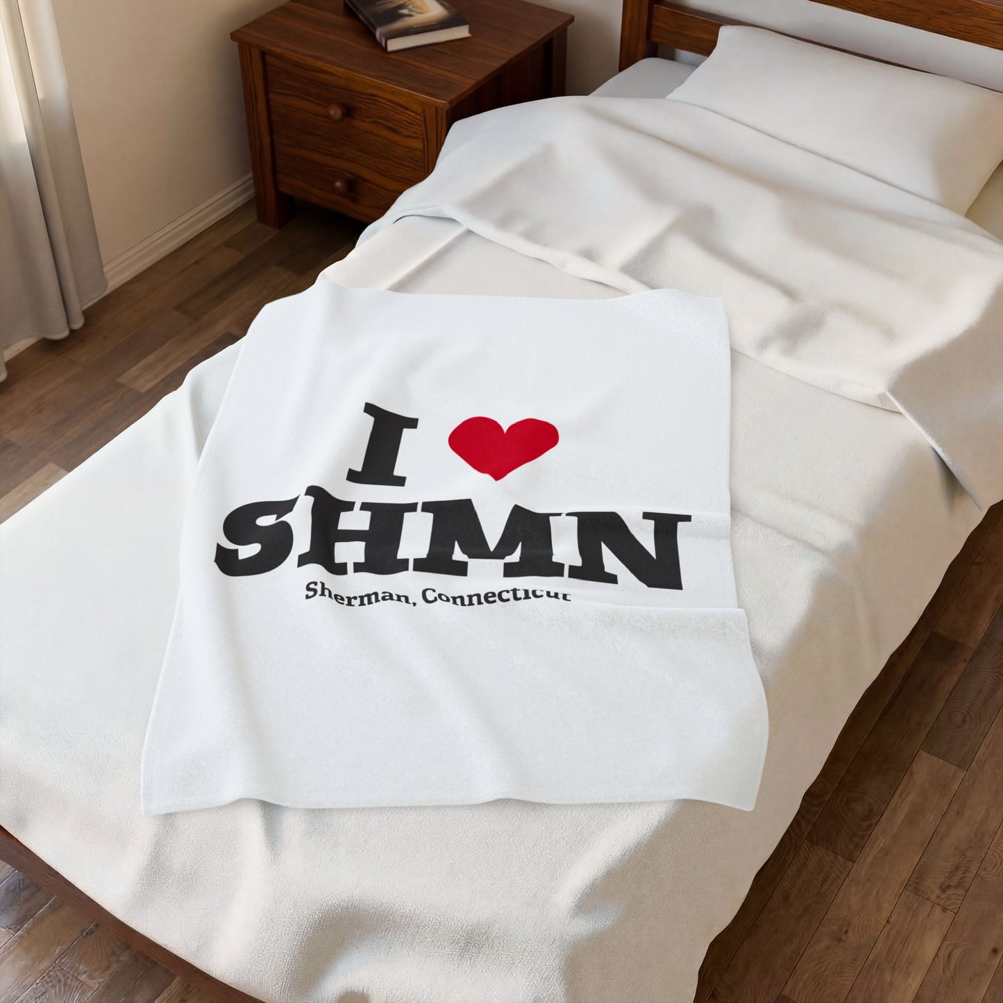 I Heart SHMN Velveteen Plush Blanket