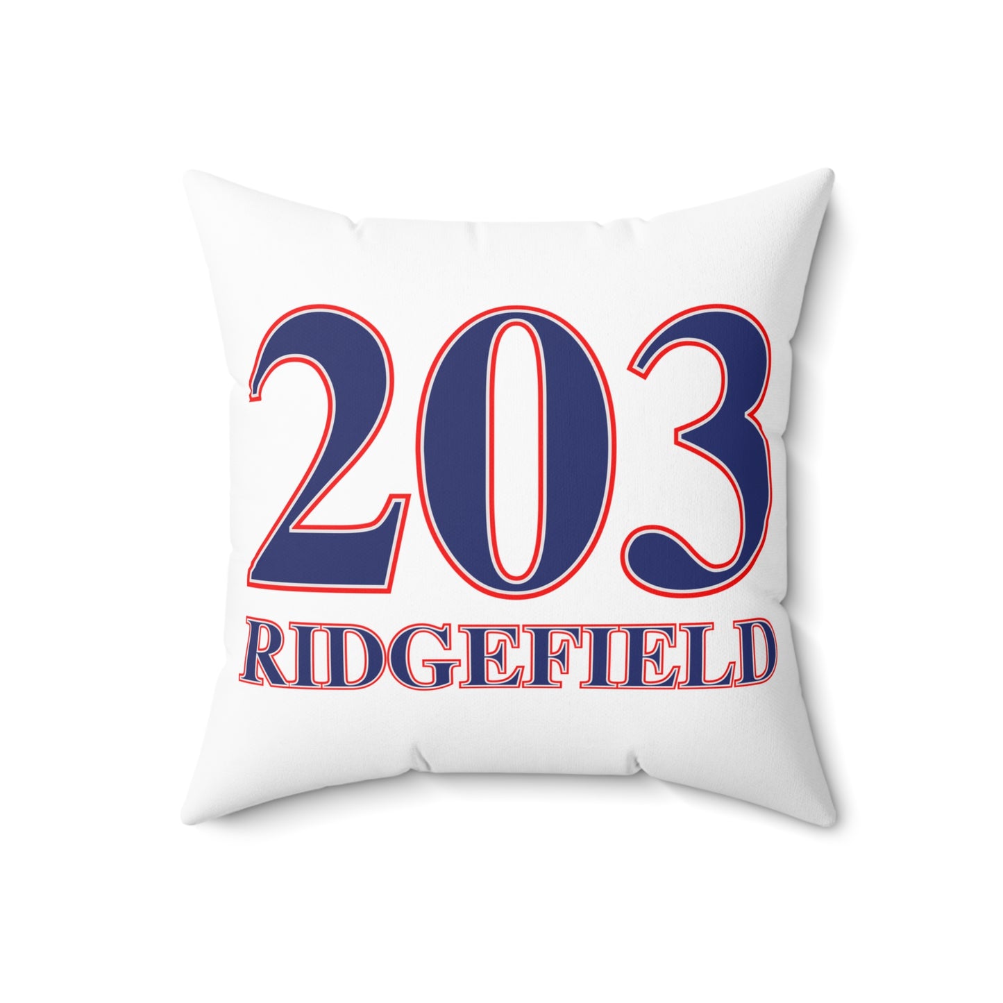 203 Ridgefield Red White & Blue Spun Polyester Square Pillow