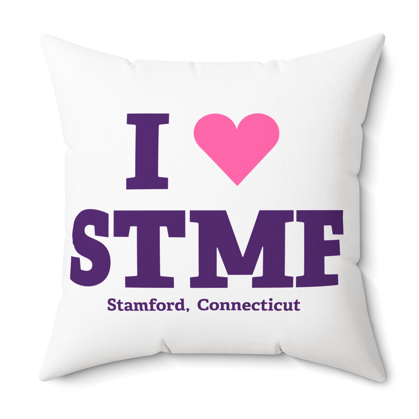 I Heart STMF Spun Polyester Square Pillow