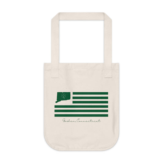 Goshen Connecticut St. Patrick’s Day Flag Organic Canvas Tote Bag