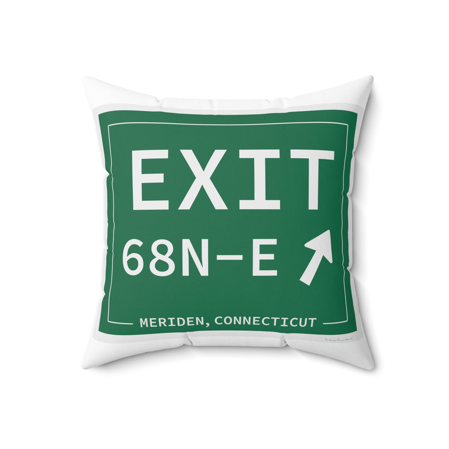 Vintage Exit 68N-E WCP Sign Spun Polyester Square Pillow
