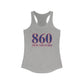 860 New Milford Red White & Blue Women's Ideal Racerback Tank Top