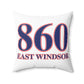 860 East Windsor Red, White & Blue Spun Polyester Square Pillow