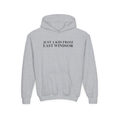 Just a kid from East Windsor Youth Heavy Blend Hooded Sweatshirt